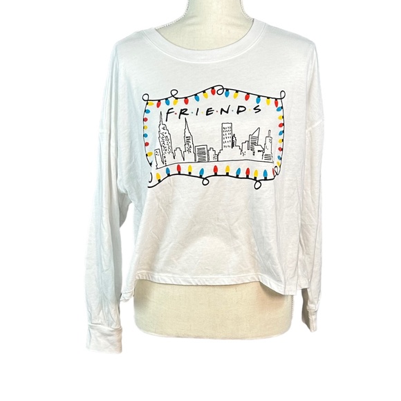 FRIENDS Tops - EUC Long Sleeve Friends Series Shirt. Sz. L/ Holiday Shirt/ Cropped Top